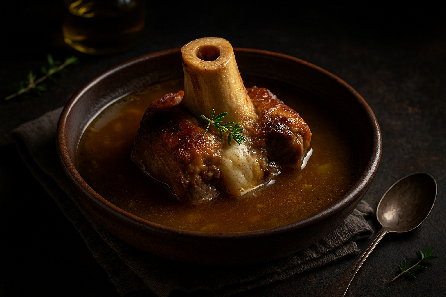 Caldo de huesos nutritivo para perros