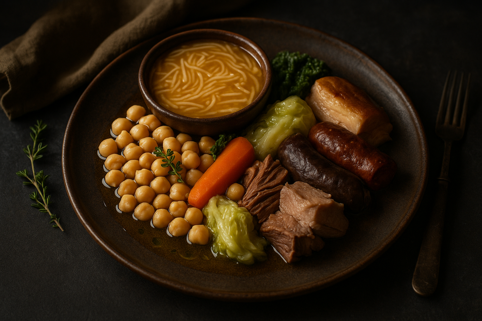 Cocido madrileño en tres vuelcos