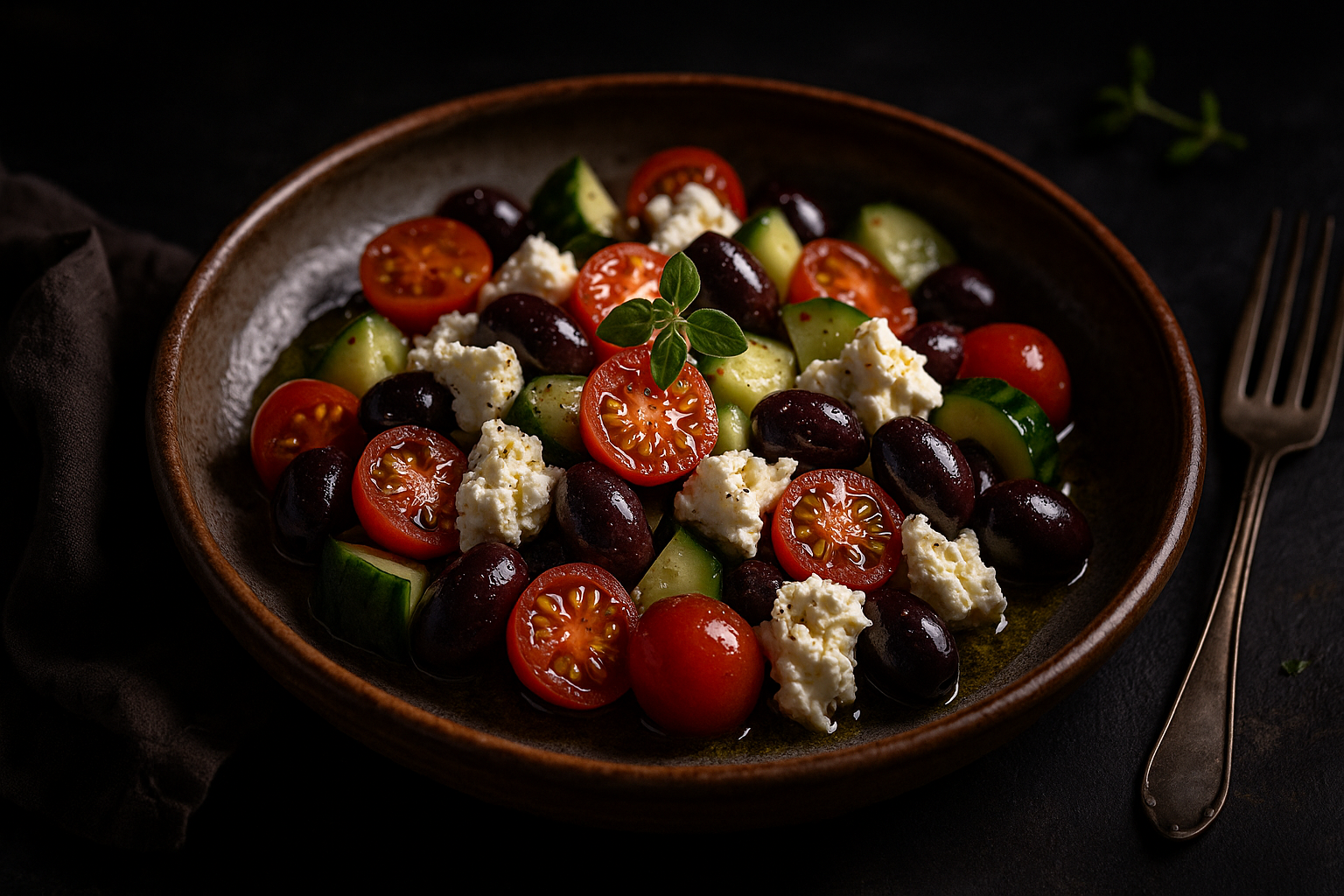 Ensalada mediterránea fresca