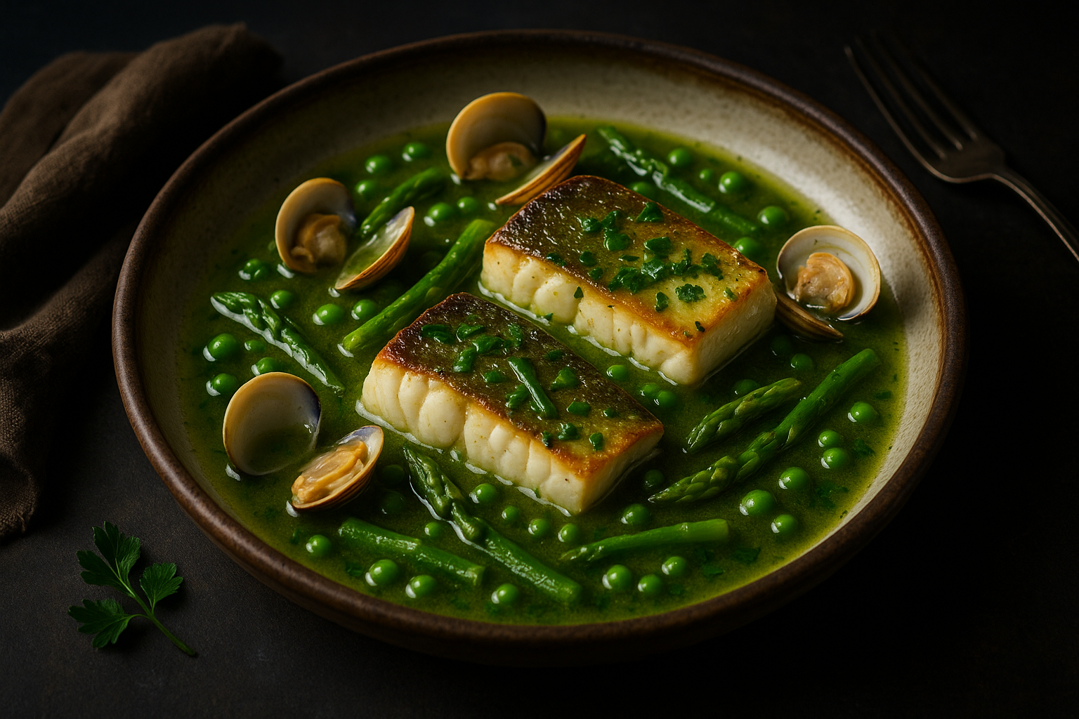 Merluza en salsa verde