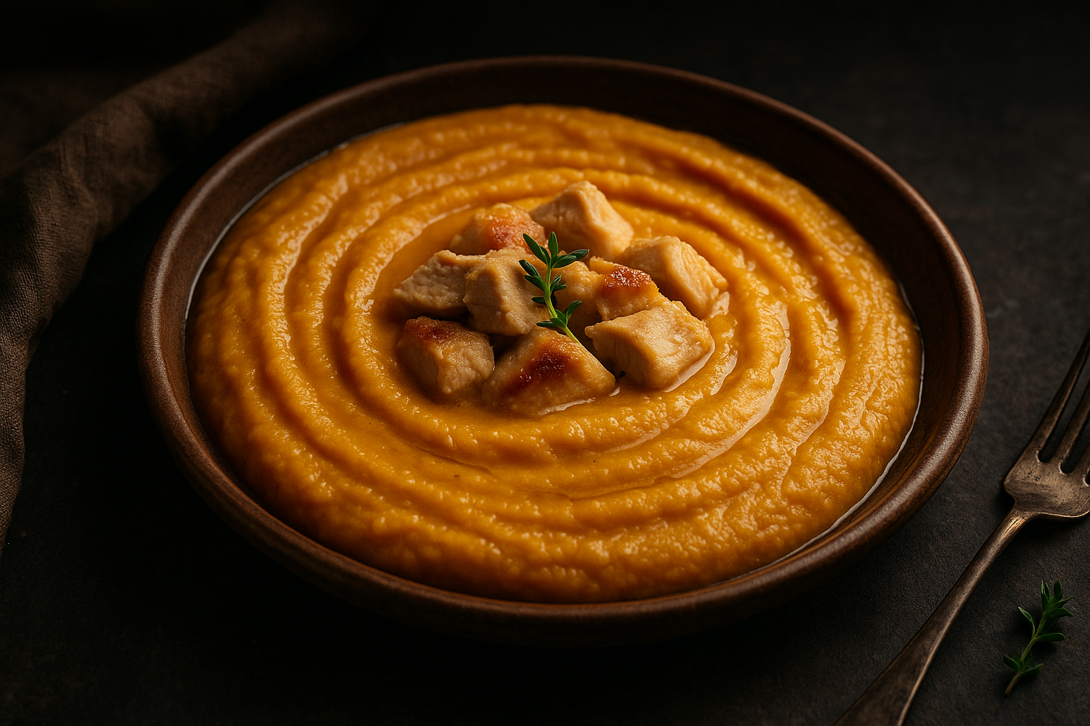 Puré de calabaza y pavo para perros